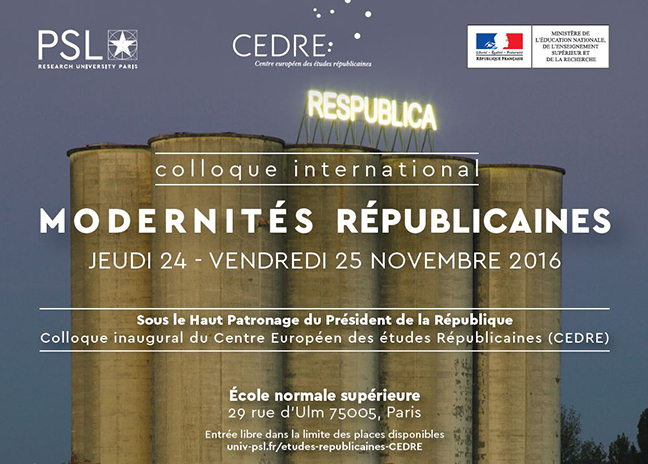 cedre colloque modernites republicaines