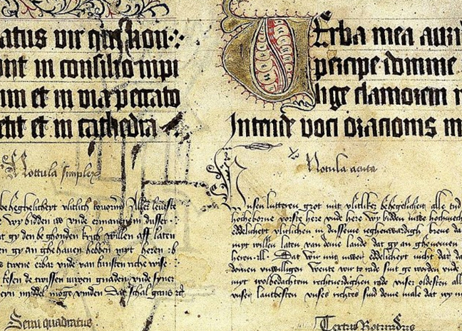 Document avec écriture ancienne
