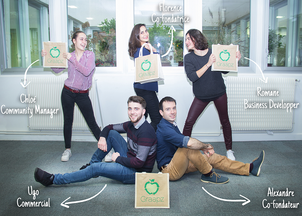L'équipe de la startup Graapz 