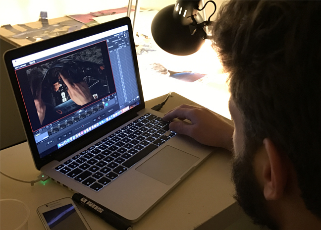 Etudiant participant à la PSL-Week arts 2017, atelier cinéma d'animation