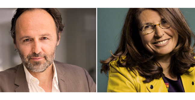 Anne Lalou, directrice de la Web School Factory et Bruno Rostand, directeur de l’Innovation et de l’entrepreneuriat au sein de l’Université PSL.