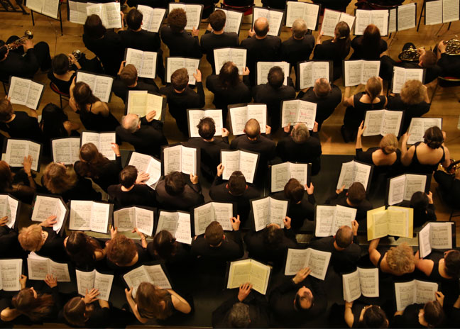 Vue du Choeur de l'Orchestre PSL cc Orchestre et Choeur de PSL
