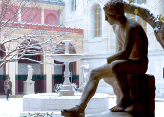 Cours des Beaux-Arts sous la neige