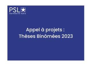 AAP Thèses binômées 2023