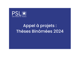 Appel à projet : thèses binomées 2024