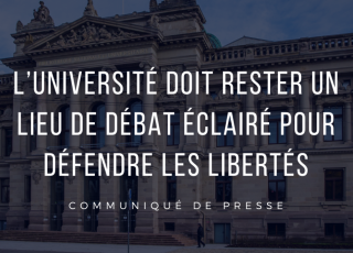 Udice l'université doit rester un lieu de débat
