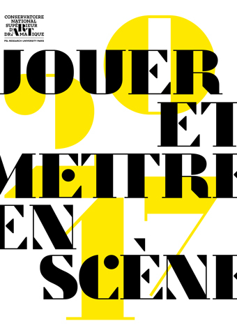 Affiche jouer et mettre en scene du CNSAD